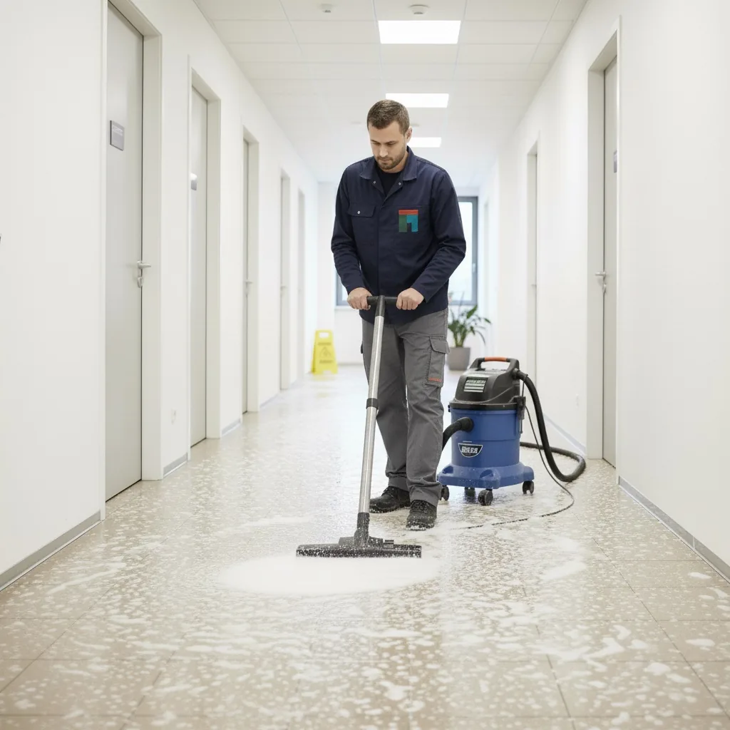 Grundreinigung stark beanspruchter Gewerbeflächen